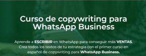 Contenido del curso Copywriting para WhatsApp Business de Rose Morel