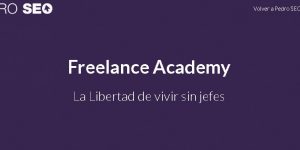 Curso Freelance Academy – Pedro SEO