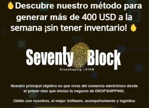 Contenido Curso Sistema Seventy Block Dropshipping