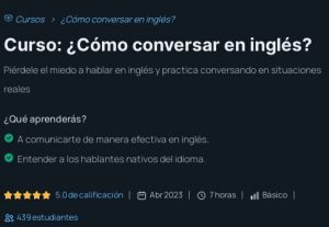 contenido Curso Cómo conversar en inglés – EDteam