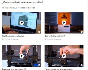 contenido Introducción al diseño e impresión en 3D